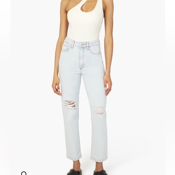 WeWoreWhat High Rise Baggy Straight Leg Distressed Women Jeans Size 27 - Picture 1 of 11